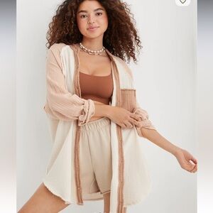 Aerie Gauzy Coverup Shirt Medium